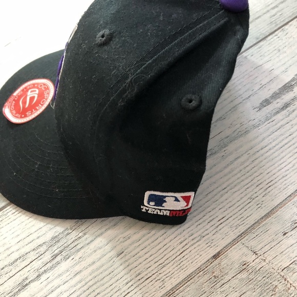 Colorado Rockies Black Cap with Purple Logo NWOT - Picture 4 of 6